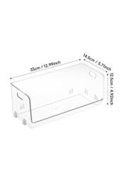 SHEONLY 2pcs Stackable Transparent Desktop Storage Boxes in Clear - thumbnail 3