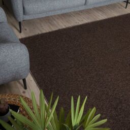 THE RUGS Flex Collection Solid Design Low Pile Living Room Rugs in Brown - Size: 160 cm x 230 cm - thumbnail 8