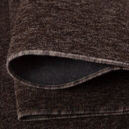 THE RUGS Flex Collection Solid Design Low Pile Living Room Rugs in Brown - Size: 160 cm x 230 cm - thumbnail 4
