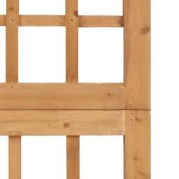 Berkfield Home 5-Panel Room Divider/Trellis Solid Fir Wood 201.5x180 cm in Brown - thumbnail 5