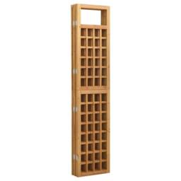 Berkfield Home 5-Panel Room Divider/Trellis Solid Fir Wood 201.5x180 cm in Brown - thumbnail 4