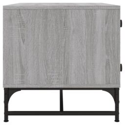 Berkfield Home Coffee Table with Glass Doors Grey Sonoma 68.5x50x50 cm - thumbnail 6