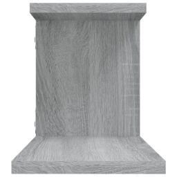 Berkfield Home Wall-Mounted TV Shelf Grey Sonoma 125x18x23 cm Engineered Wood - Size: 125 x 18 x 23 cm - thumbnail 6
