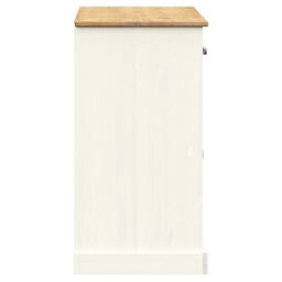 Berkfield Home Sideboard with Drawers VIGO 113x40x75 cm White Solid Wood Pine - Size: 113 x 40 x 75 cm - thumbnail 6