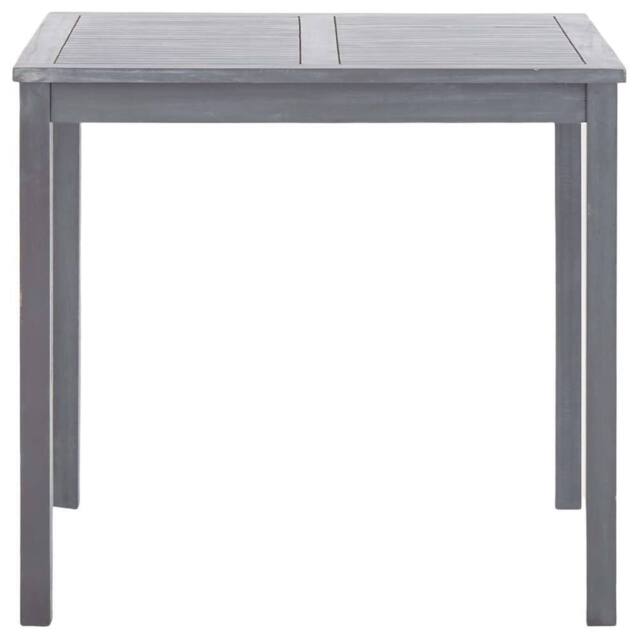 Berkfield Home Garden Table Grey 80x80x74 cm Solid Acacia Wood - Size: 80 x 80 x 74 cm - image 1