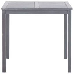 Berkfield Home Garden Table Grey 80x80x74 cm Solid Acacia Wood - Size: 80 x 80 x 74 cm - thumbnail 1