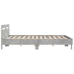 Berkfield Home Bed Frame with LED without Mattress Concrete Grey 160x200 cm - thumbnail 8