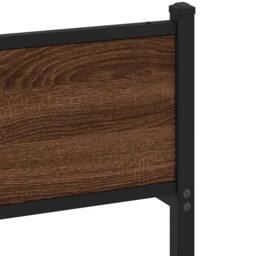 Berkfield Home Bed Frame without Mattress Brown Oak 140x190 cm Engineered Wood - thumbnail 7