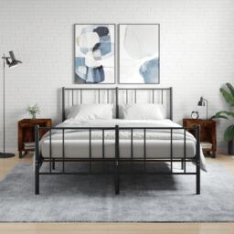 Berkfield Home Bedside Cabinets 2 pcs Smoked Oak 40x35x50 cm Engineered Wood in Brown - Size: 40 x 35 x 50 cm - thumbnail 1