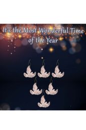 VFM e-Store Christmas Tree Decoration Hanging Glitter Dove 6 20x11. Champagne in Ivory - thumbnail 3