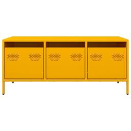 Berkfield Home Sturdy Coffee Table Mustard Yellow 101.5x50x43.5 cm Cold-rolled Steel - thumbnail 4