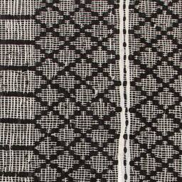 Wyld and Coco Hand-Loomed Leather Chevron Rug Black-Beige 140 x 200 cm in Black - Size: 140 cm x 200 cm - thumbnail 3