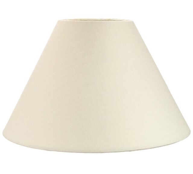 Happy Homewares Traditional Cotton Coolie Lampshade Suitable for Table Lamp or Pendant in Cream - Size: 10 inches - image 1
