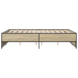 Berkfield Home Bed Frame without Mattress Sonoma Oak 135x190 cm Double in Brown - thumbnail 5