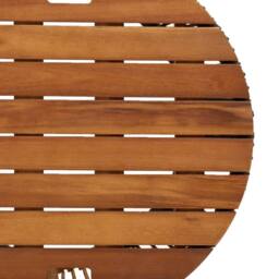 Berkfield Home Garden Side Tables 2 pcs with Wooden Top Beige Poly Rattan - thumbnail 9