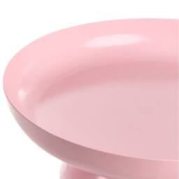 Wyld and Coco Aura Home Pastel Pink Metal End Table - Geometric Round - thumbnail 3