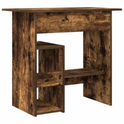 Berkfield Home Desk Smoked Oak 80x45x74 cm Engineered Wood in Brown - Size: 80 x 45 x 74 cm - thumbnail 6