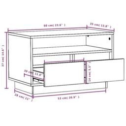 Berkfield Home TV Cabinet Honey Brown 60x35x37 cm Solid Wood Pine - Size: 60 x 35 x 37 cm - thumbnail 9