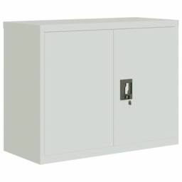 Berkfield Home File Cabinet Light Grey 90x40x70 cm Steel - Size: 90 x 40 x 70 cm - thumbnail 1