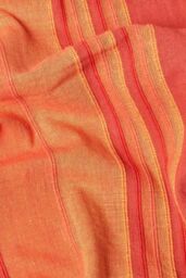 Homescapes Cotton Morocco Striped Throw in Terracotta - Size: 255 cm x 360 cm - thumbnail 4