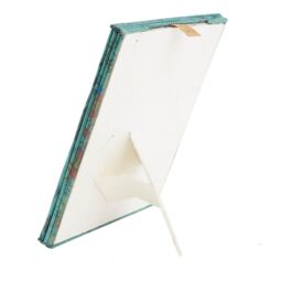 Paper High Reclaimed Newspaper Photo Frame in Teal - Size: Large - thumbnail 3