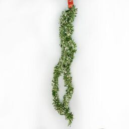 Neel Blue Christmas Shiny Metallic Chunky Tinsel Garland, 6.5ft in Bright Green - thumbnail 7