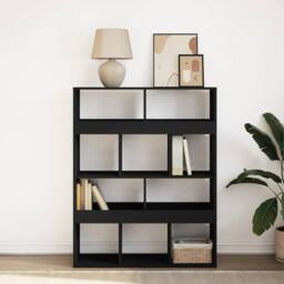Berkfield Home Bookcase Black 100x33x125.5 cm Engineered Wood - thumbnail 3