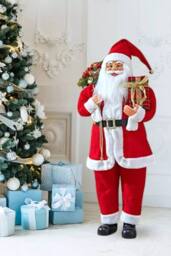 Marco Paul 110cm Santa Claus Figure Decoration in Red - thumbnail 5