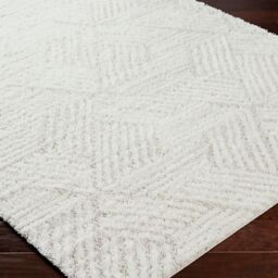 Livabliss Cloudy Shag-Geometric Grey Beige Soft Plush Pile Living Bedroom Rug - Size: 120 cm diameter - thumbnail 6