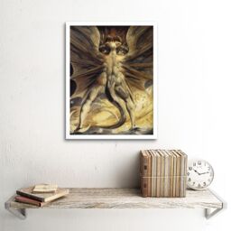 "Artery8 William Blake Red Dragon Woman Clothed Sun 1805 Old Framed Art Print in White - Size: W12"" x H16""" - thumbnail 2