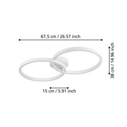 Eglo Amandolo White LED Ceiling Light - thumbnail 4