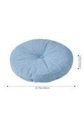Living and Home Bohemian Style Detachable Round Floor Cushion in Light Blue - thumbnail 9