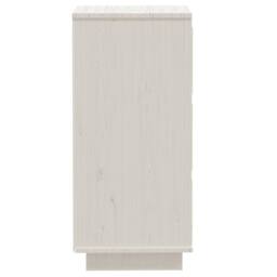 Berkfield Home Sideboard White 32x34x75 cm Solid Wood Pine - Size: 32 x 34 x 75 cm - thumbnail 6