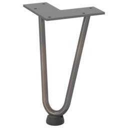 Berkfield Home Hairpin Table Legs 4 pcs Natural Steel 20 cm Solid Steel in Silver - thumbnail 4