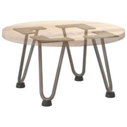Berkfield Home Hairpin Table Legs 4 pcs Natural Steel 20 cm Solid Steel in Silver - thumbnail 8