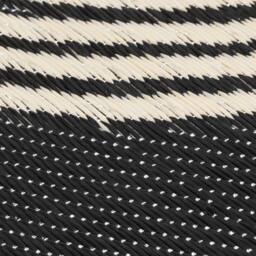 THE RUGS Reversible Weatherproof Outdoor Rug Wavy Line Black & Beige - Size: 150 cm x 220 cm - thumbnail 4