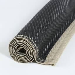 THE RUGS Reversible Weatherproof Outdoor Rug Wavy Line Black & Beige - Size: 150 cm x 220 cm - thumbnail 6