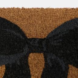 OHS Bow Print Non Slip Coir Mat Doormat Rug in Black - Size: 40 cm x 60 cm - thumbnail 5