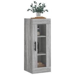 Berkfield Home Wall Mounted Cabinet Grey Sonoma 34.5x34x90 cm - thumbnail 4