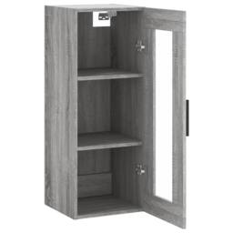 Berkfield Home Wall Mounted Cabinet Grey Sonoma 34.5x34x90 cm - thumbnail 7
