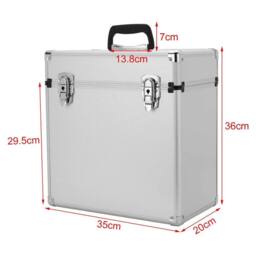 "Nordara 12"" Silver Vinyl LP Storage Case DJ Record Box" - thumbnail 2