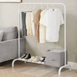 Havendro White Heavy Duty Clothes Stand Shoe Storage Shelf Bedroom - thumbnail 3