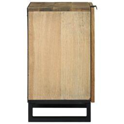 Berkfield Home Bathroom Cabinet 38x33.5x58 cm Solid Wood Mango & Engineered Wood in Beige - thumbnail 4