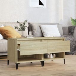Berkfield Home Side Tables 2 pcs Sonoma Oak 50x46x50 cm Engineered Wood in Brown - Size: 50 x 46 x 50 cm - thumbnail 3