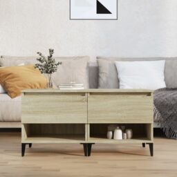 Berkfield Home Side Tables 2 pcs Sonoma Oak 50x46x50 cm Engineered Wood in Brown - Size: 50 x 46 x 50 cm - thumbnail 1