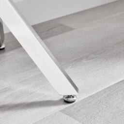 FurnitureboxUK Leonardo Rectangular Marble Effect Glass Top Console Table With Silver Metal Starburst Legs in Grey - thumbnail 6