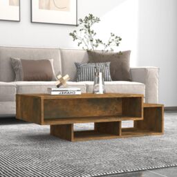 Berkfield Home Coffee Table Smoked Oak 105x55x32 cm Engineered Wood in Brown - Size: 105 x 55 x 32 cm - thumbnail 1