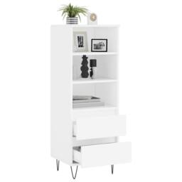 Berkfield Home Highboard White 40x36x110 cm Engineered Wood - Size: 40 x 36 x 110 cm - thumbnail 4