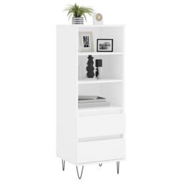 Berkfield Home Highboard White 40x36x110 cm Engineered Wood - Size: 40 x 36 x 110 cm - thumbnail 3