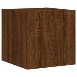 Berkfield Home TV Wall Cabinets with LED Lights 2 pcs Brown Oak 30.5x35x30 cm - thumbnail 8
